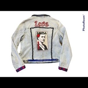 Frida hand stiched denim jacket